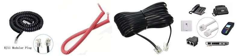 Rj11 High Quality 6p2c 6p4c Telephone Cords Cable Telephone Line