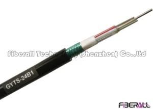 24 Fibers Outdoor GYTS Optical Fiber Cable with Steel Armor
