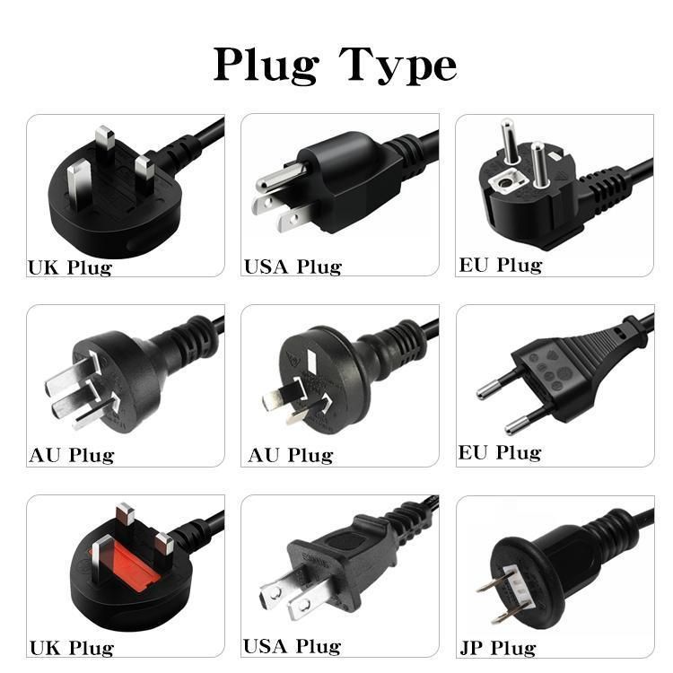 Copper 3 Pin UK Plug PC Laptop Computer Monitor AC Power Cord Cable for Hair Dryer Power Cable