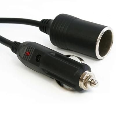 Premium 12V 15&prime; Foot Heavy Duty Car Cigarette Lighter Socket Extension Cord, Fused