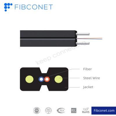 FTTH Indoor 2 Core G657A1 G657A2 GJXFH Gjxh Drop Fiber Optic Cable