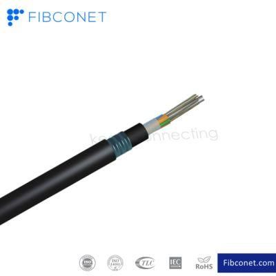 FTTH GYTY53 Fiber Optic Outdoor Cable 12-144 Core Stranded Armored Cable