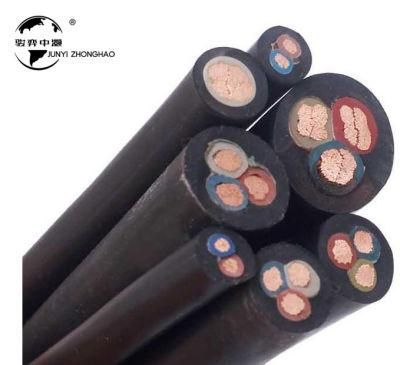 Copper Waterproof Rubber Insulated Flexible Cable 2cores 3cores 4cores 1.5mm 2.5mm 4mm 6mm Cabtyre Rubber Sheathed Cable
