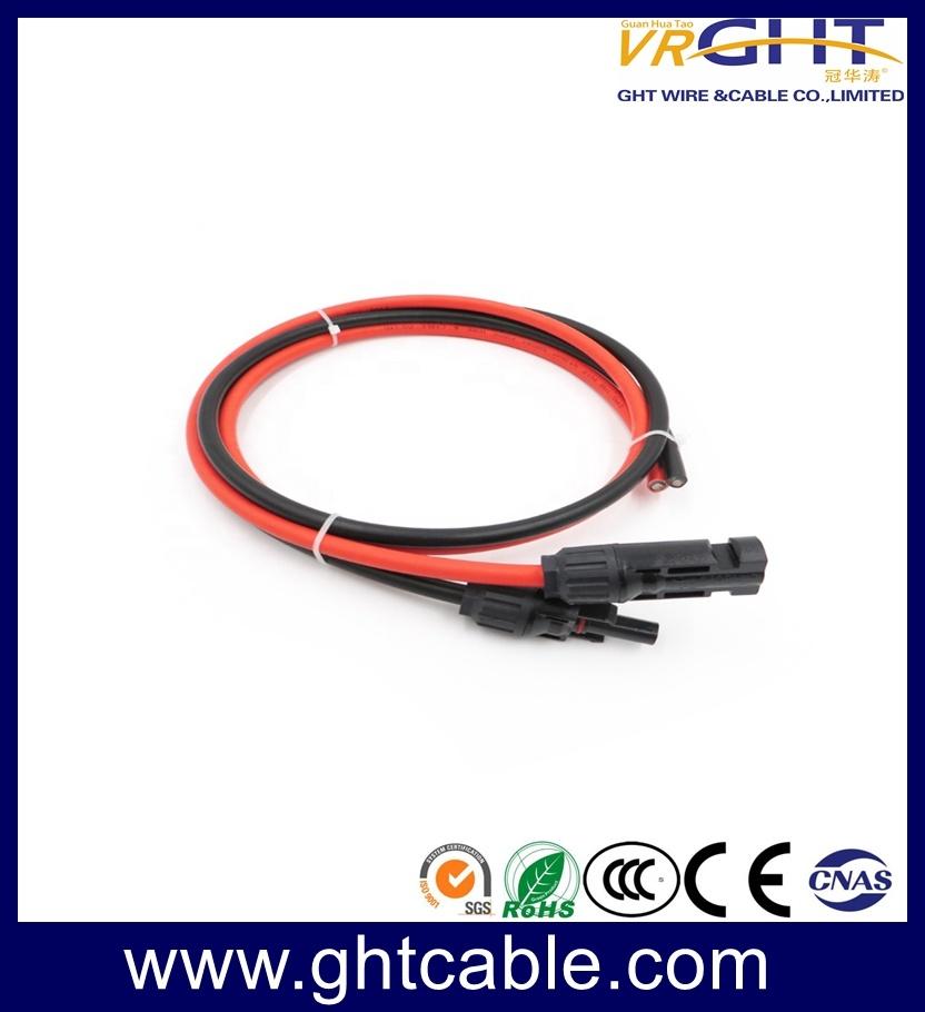 Black and Red Waterproof 3 Metres/10 Feet 4mm2 Solar Extension Cable with C4 Connectors Used for Solar PV