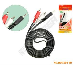 Suoer 1.8m AV Cable 3.5mm Stereo to 2 RCA Male
