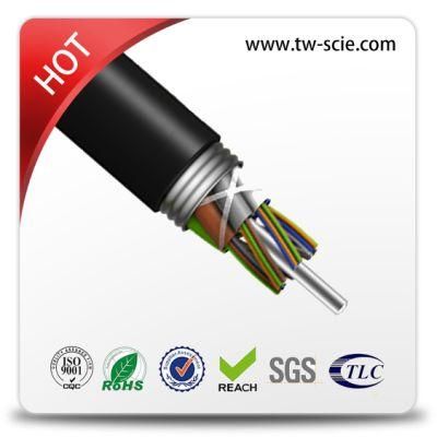 GYTA G652D Aluminum Corrugated Tube 8 Core Fibre Optic Cable