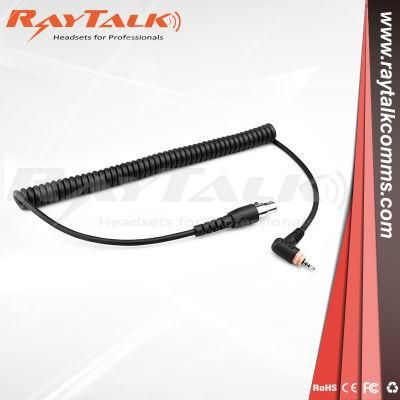 Vertex Standard Coil Cord Cable for Two Way Radio Race Headset Cable