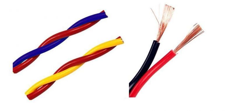 Factory 2 Core Rvs Flexible Electric Cable PVC Twisted Electric Wire
