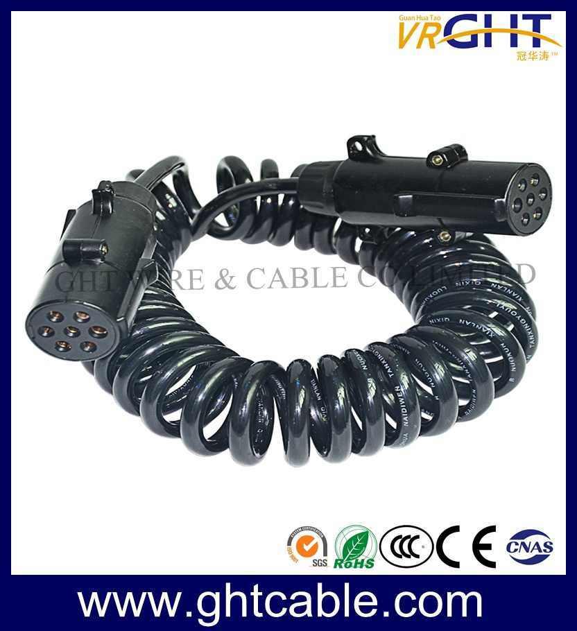 Excellent Material 7 Core Trailer Cable with Plugs Used on Truck 12/24V Electric Cable