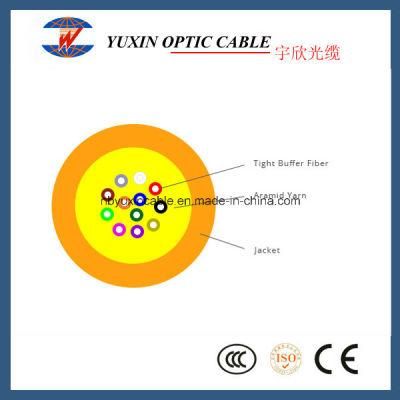 4-24 Fibers Sm and mm LSZH or PVC Tight Bufferd Distribution Indoor Fiber Optic Cable (GJFJV)