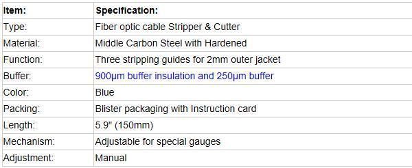 3 Hole Jacket Fiber Optic Strippers