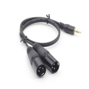 3.5 mm Stereo to Dual XLR Male Splitter Microphone Cable