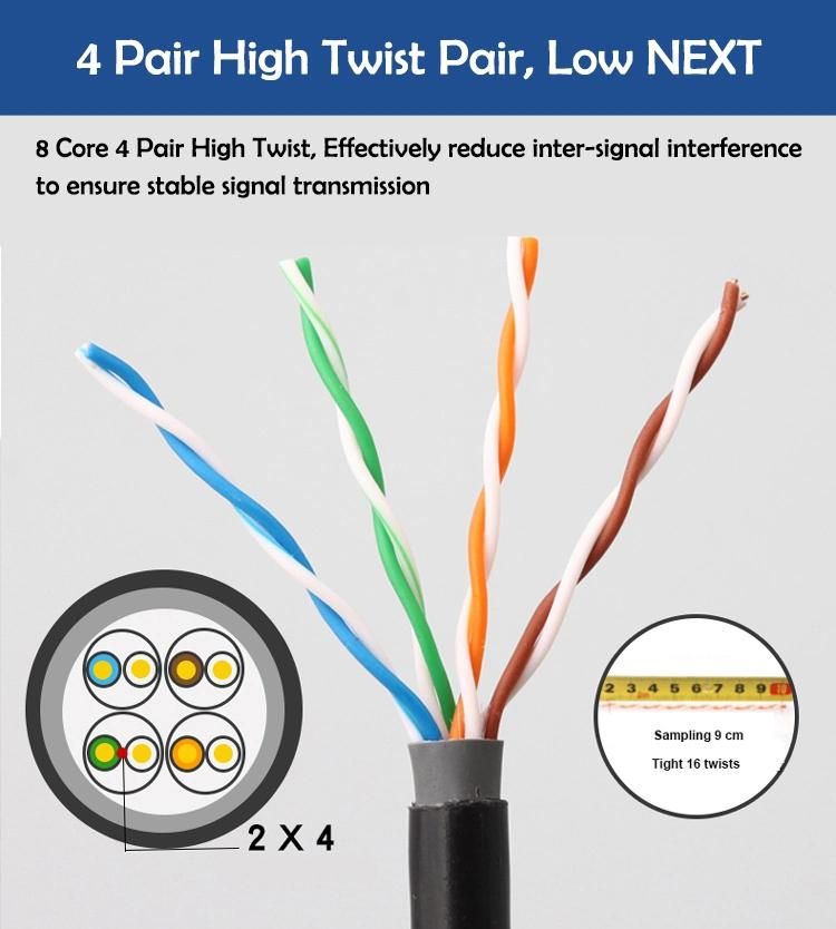 Category 5e Outdoor Waterproof UV Resistance UTP Exterior Cat5e Cable