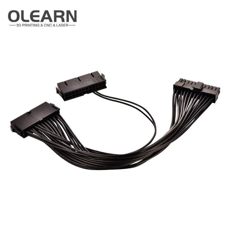 Olearn 24 Pin Main Second Dual PSU ATX Power Supply Motherboard Adapter Cable