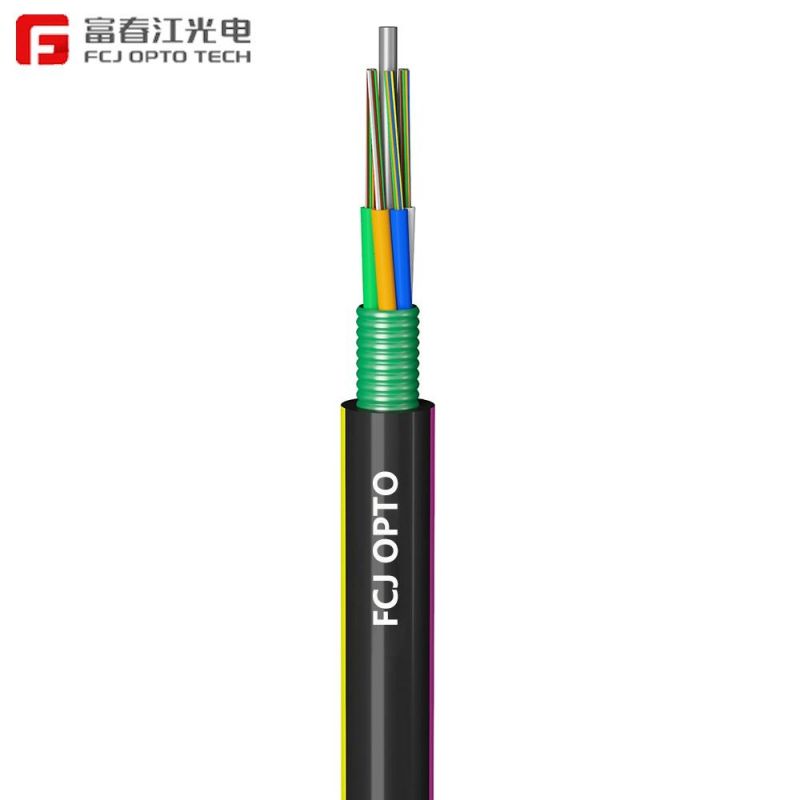 PE Sheath Single Core Optical Fiber Cable GYTS 2~188core Strength Member