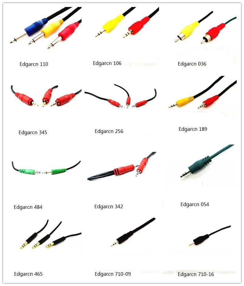 90 Degree Over Molding Red Audio and Video Cable Edgarcn 308
