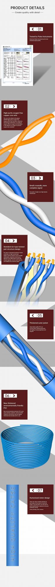 CAT6 4 Pair Ethernet LAN Cable Cat 6 UTP 0.5 CCA CAT6 From China Supply Erethernet LAN Cable CAT6 Cable