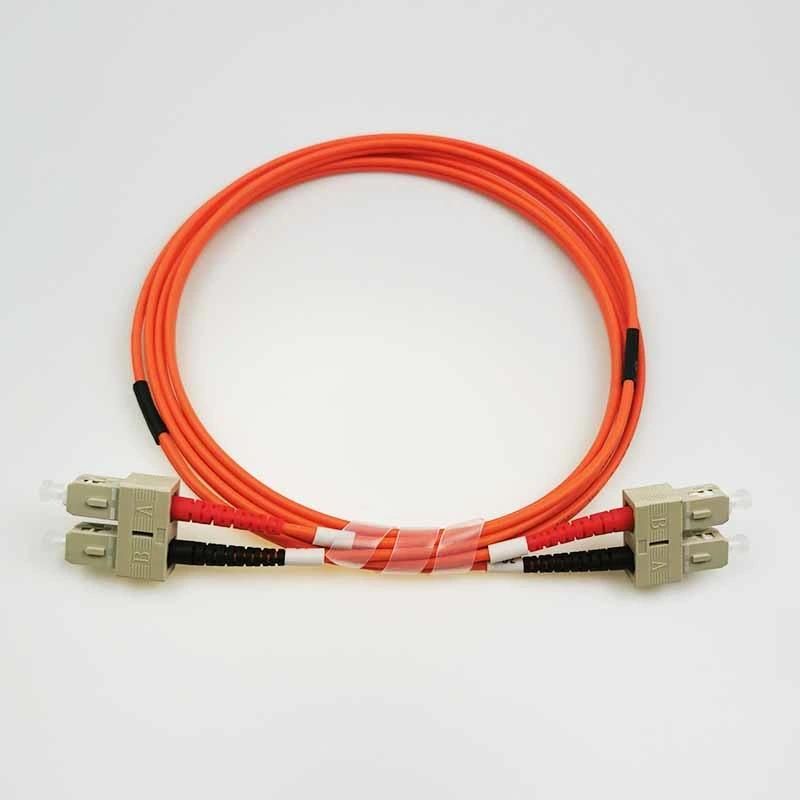 Orange Color Multimode Fiber Optic Patch Cord with Sc/Upc-Sc/Upc Connector