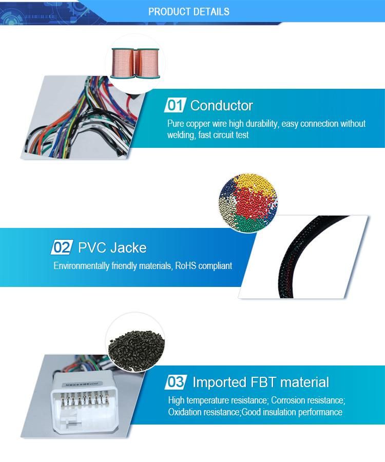 Universial Customized Home Appliance/Electrical Appliance Wire Harness with White Connector