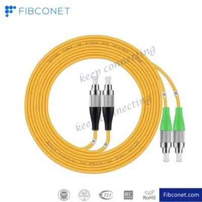 FTTH Single Mode 9/125 Duplex FC APC - FC Upc PVC LSZH Fiber Optic Patch Cord