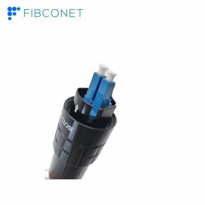 FTTH Optic Waterproof Connector with LC PC Duplex Adapter Connector Patch Cord
