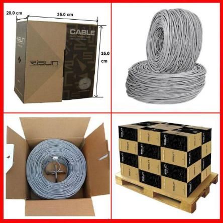 Indoor CAT6 UTP 23AWG Copper Ethernet PVC Network Cable Reel Box 305m