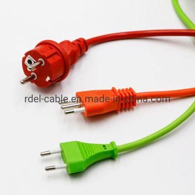 16A 250V Italy Imq Approval Chile Power Cord Cable with 3 Pin Plug RoHS