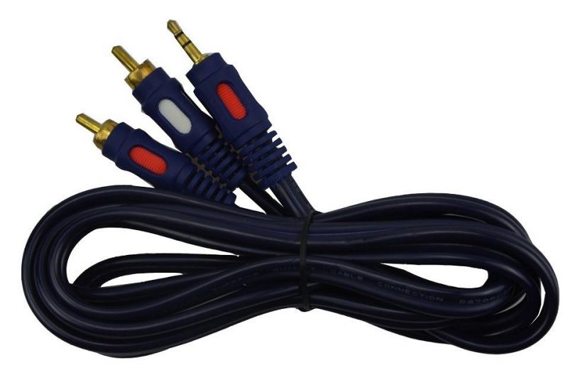 3.5mm Stereo-2RCA/3RCA Blue RCA Cable Audio Video Cable