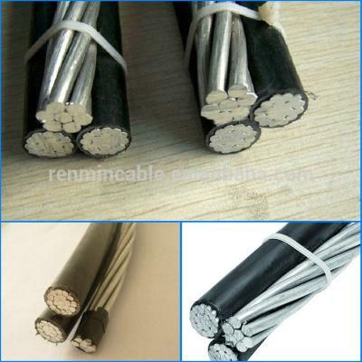 Duplex/Triplex/Quadruplex Service Drop XLPE Insulated ABC Aerial Bundle Cable