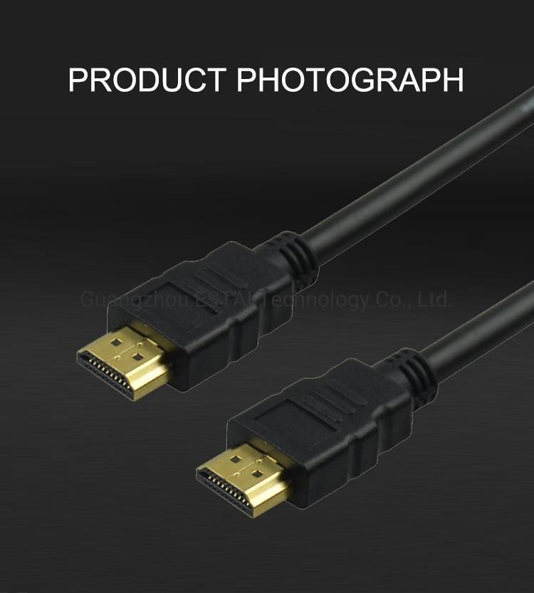 Male to Male High Speed HDMI Cable 1080P Support Audio and Video Transmission