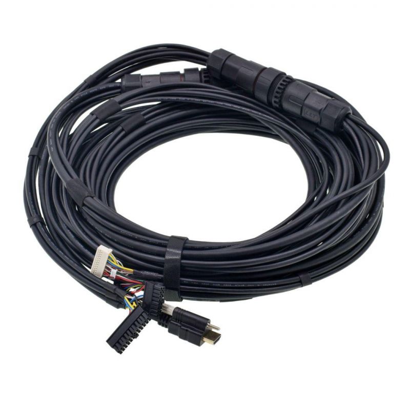 OEM IP65/IP67 Molex/Jst/Amphenol/Dt Connector Electrical Construction USB/HDMI/dB/OBD/DVI/VGA LCD Panel Custom Wire Harness