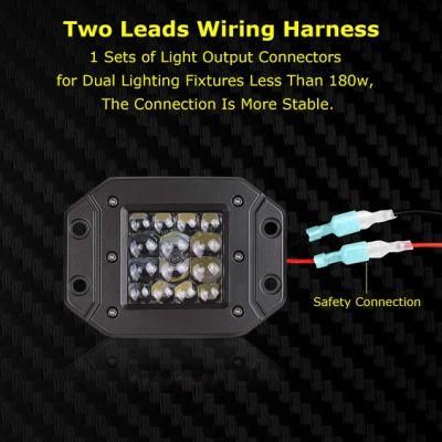 Processing LED Pole Wiring Harness 12V 40A Rock Switch Relay Fuse Fog Lamp Nylon Wiring Harness Kit