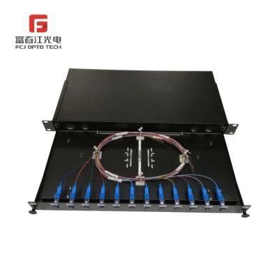 24 Cores MPO MTP LC Fiber Optic Patch Panel Cassette