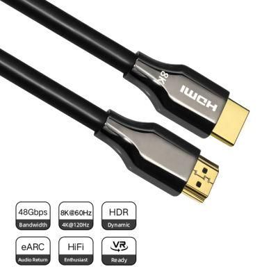 2021 48Gpbs 8K Hdmi Cable Nylon Braid Zinc Alloy Version hdmi copper 8k cable 5m 8k hdmi cable