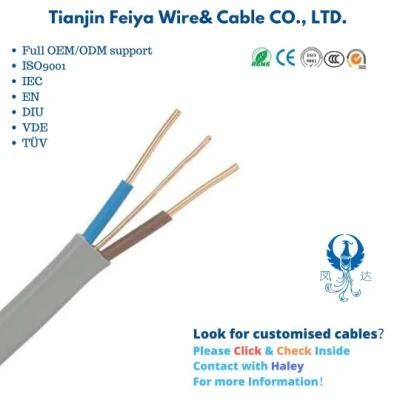 Elevator CE Flat Cable H03VV-F Copper Wire Rvvb Monitoring Line Electric Copper Control Electric Coaxial Waterproof Cable