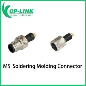M5 4pin Male &amp; Female Soldering Molding Connector