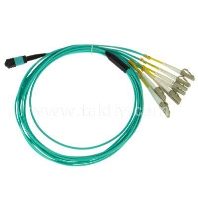 12f Om3/Om4 MPO-MTP to LC Fanout Fiber Optic MPO Patch Cable