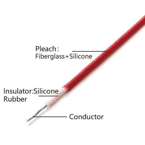 Fiber Glass Braided Silicone Rubber Insulation Wire and Cable Pictures Braided Silicone Rubber