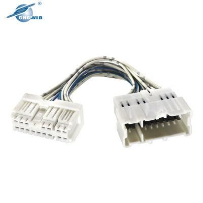 Customized Automotive 16 Pin Car Stereo Cable Assembly Wire Harness