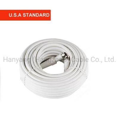 Satellite Cable RF TV Antenna Cable 18AWG RG6 Coaxial Cable with F Connector 10m