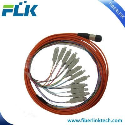 FTTH Fiber Optical MPO-Sc Jumper Patch Cord for Telecommunication