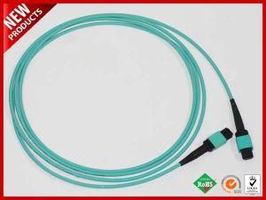 100Gbps Protocol 24F MPO Mating Fiber Optical Multimode mm OM3 Trunk Cable