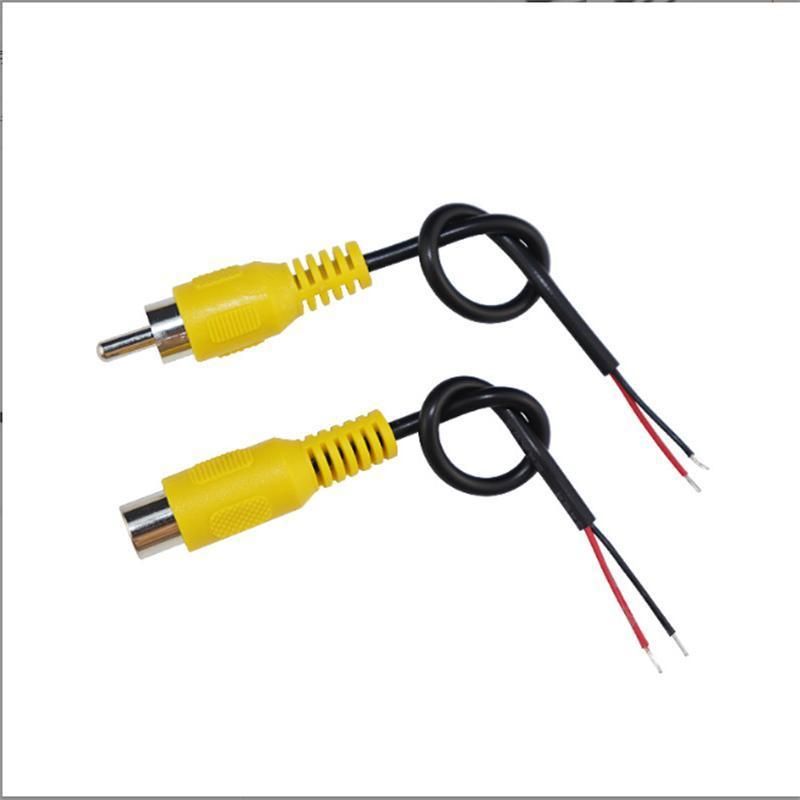 Single Head RCA Audio Cable AV Male Head Adapter Cable AV Single Head Video Cable RCA Female Head Wire Yellow 0.15 M