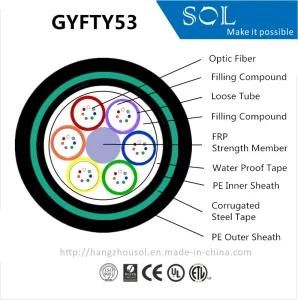 Outdoor Direct Burial GYFTY53 Optic Fiber Cable