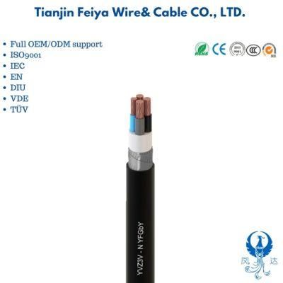 H07rn-F Nyfgby 0.6/1 Kv Flat Steel Wire Armoured, Multi-Core Copper Conductor Aluminium Control Electric Coaxial Waterproof Rubber Cable