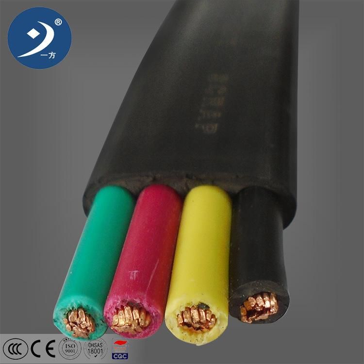 Electricity Flat Cable Manufactures Heavy Duty Power Thw Insulated Flat Cable for Submersible Pump