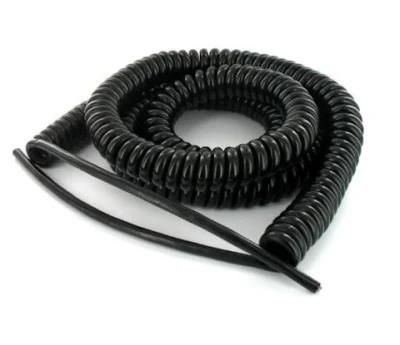 Coiled Handset Cable TPU Waterproof / Fire Resistant