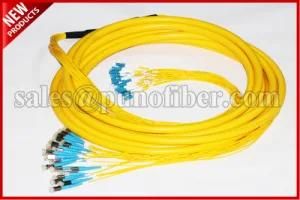 24 Cores D4 to LC Multifiber Singemode OS2 Fiber Optical Patch Cable