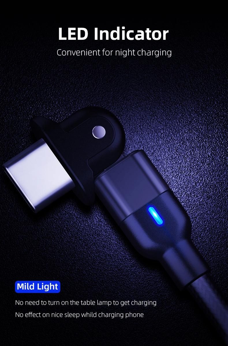 Portable 180 Degree Rotation L - Shape Straight 2 in 1 1m 2m V8 Plug USB Data Transfer Cable for Cellphone Accessoris