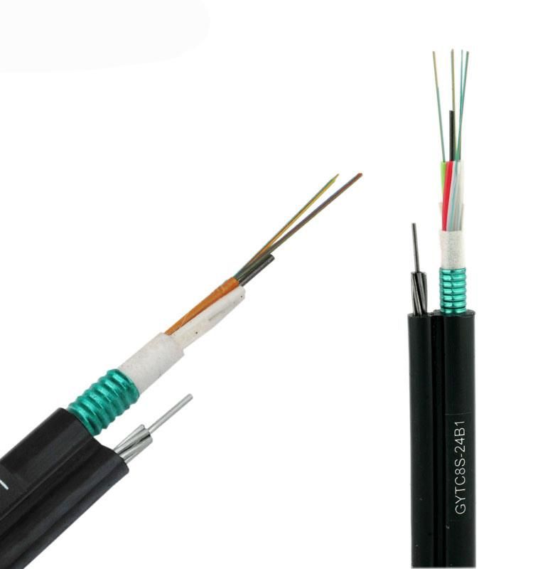 GYTC8S Loose Tube Stranded Cable Figure 8 Overhead 12/24 Core Optical Fiber Cable